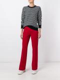 pleated flared trousers