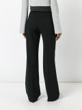 welt pockets flared trousers