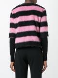 fluffy striped jacket