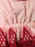 striped lace crop top