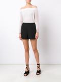 off-shoulders sheer blouse