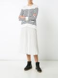 striped cupro insert cardigan