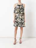 cut-out detail ruffled dress