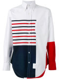 asymmetric colour block shirt