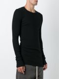 ribbed crew neck sweatshirt