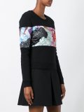 floral panel sweater