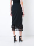 lace trim drawstring skirt 