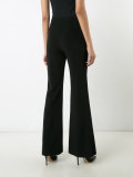 front flap flared trousers 