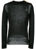 embossed striped jumper
