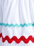 wavy trim A-line dress