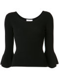 three-quarters ruffled sleeves jumper