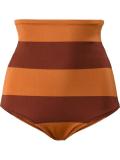 'Sedona' stripe high-waisted bikini bottoms