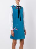 embroidered mini dress