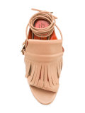 buckled fringed sandals