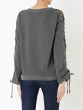 lace up sleeves top 