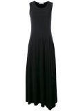 sleeveless flared skirt dress