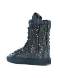 lace-up hi-top sneakers 