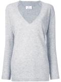 deep v-neck knitted top
