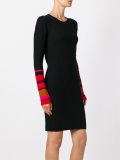 ribbed stripe sleeve dress