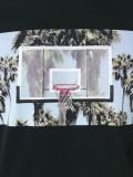 basket print T-shirt