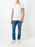 striped trim polo shirt