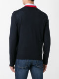 bee intarsia v-neck jumper