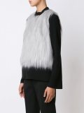 furred effect cropped gilet