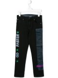 'Flame' printed jeas