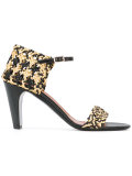 open toe woven detail sandals