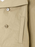 hooded cropped trench jacket