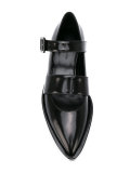 pointed strappy loafers