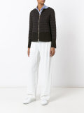 collarless puffer jacket
