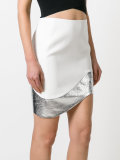 leather trim mini skirt 