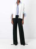 zipped pointed collar jacket