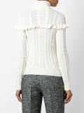 frill detail roll neck jumper