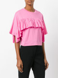 ruffle trim T-shirt