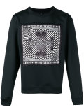 printed patch sweatshirt