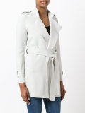 tie-waist trench coat