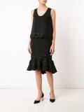 floral embroidery ruffled skirt