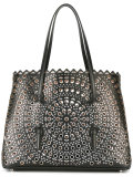 circular pattern perforated tote