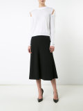 ribbon-tie knitted top