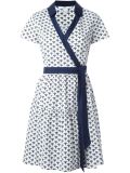 'Peace Palm' printed wrap dress
