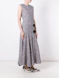 sleeveless long tweed dress