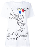 flag print T-shirt