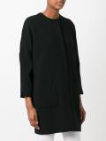 three-quarters sleeve boxy coat