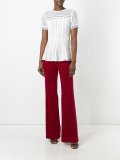 side stripe flared trousers
