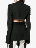 cutout single breasted blazer