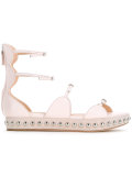 studded strappy ballerina shoes