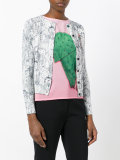 cactus sketch print cardigan