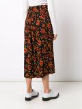 floral pattern belted trousers